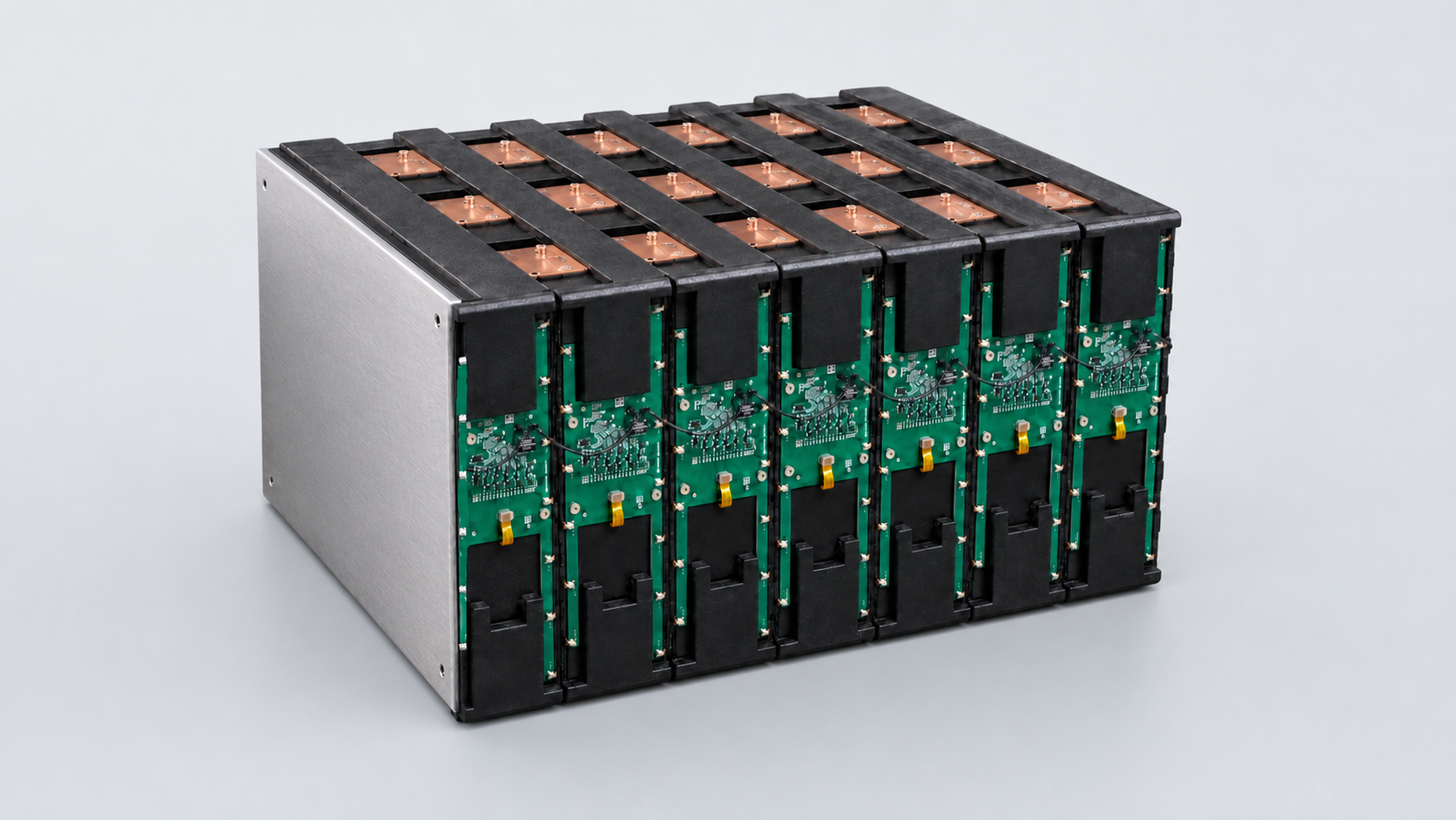 EVDrive battery module stack with integrated BetterBMS boards